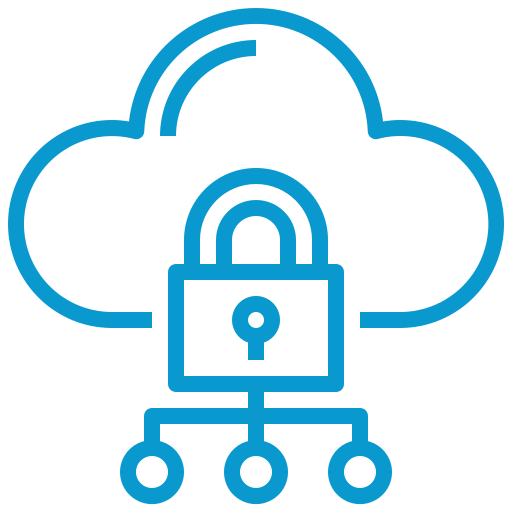 Private Cloud Icon for Secure Cloud Computing