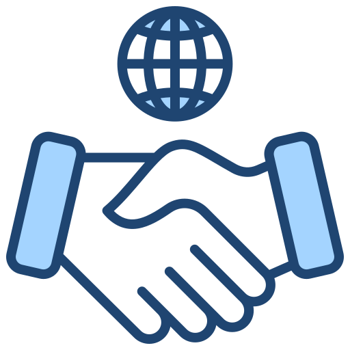 Icon depicting a strategic partnership on About Us page