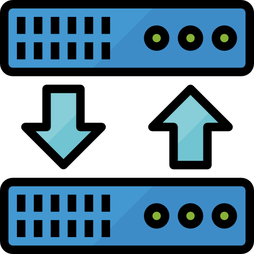 Data Restoration Icon in Blue with a Circular Arrow